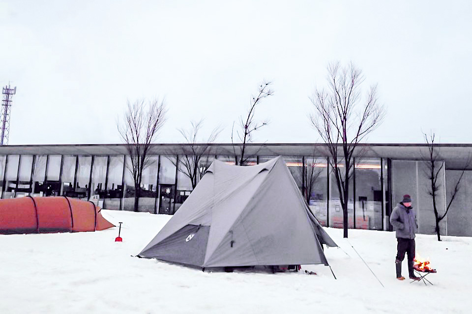 Camp in the snow and enjoy the beautiful landscape